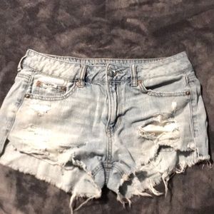 American Eagle low waisted jean short shorts
